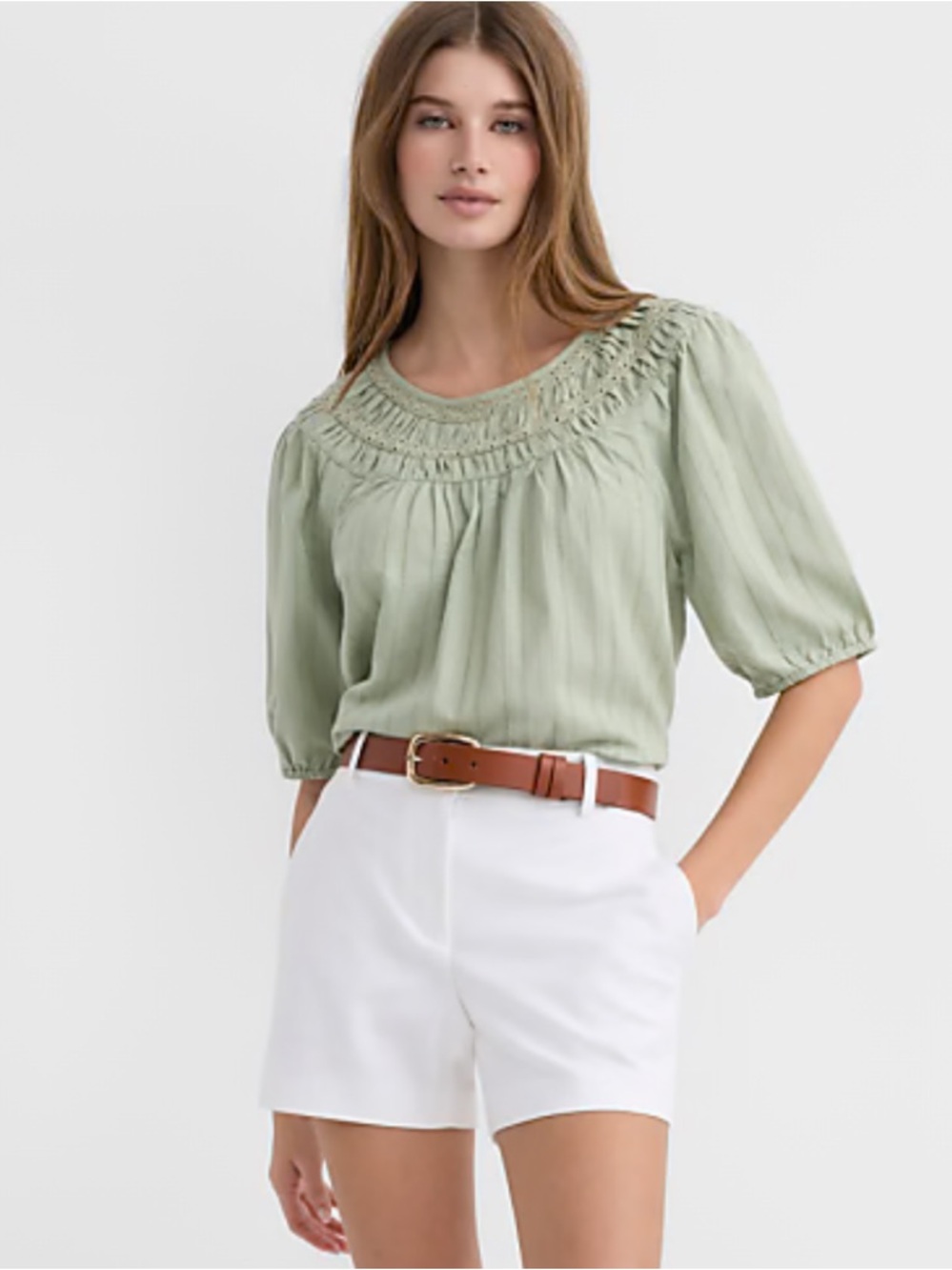 ANN TAYLOR LOFT White Chino Shorts Size 12 $60 EUC KL